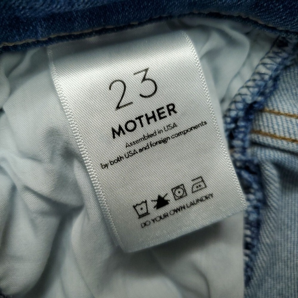 Mother Jeans Womens 23Blue Denim Super Stunner Ankle Double Vision Heart Pocket - Picture 6 of 16